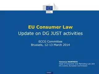 EU Consumer Law Update on DG JUST activities