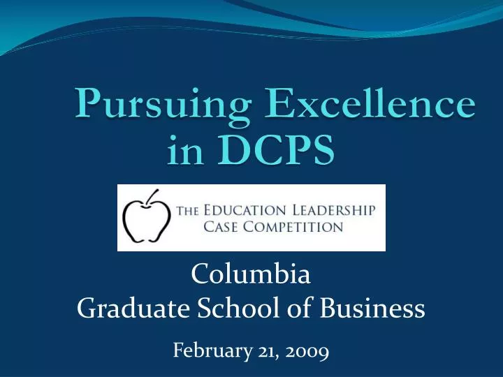 pursuing excellence in dcps