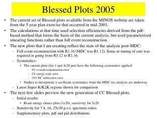 Blessed Plots 2005