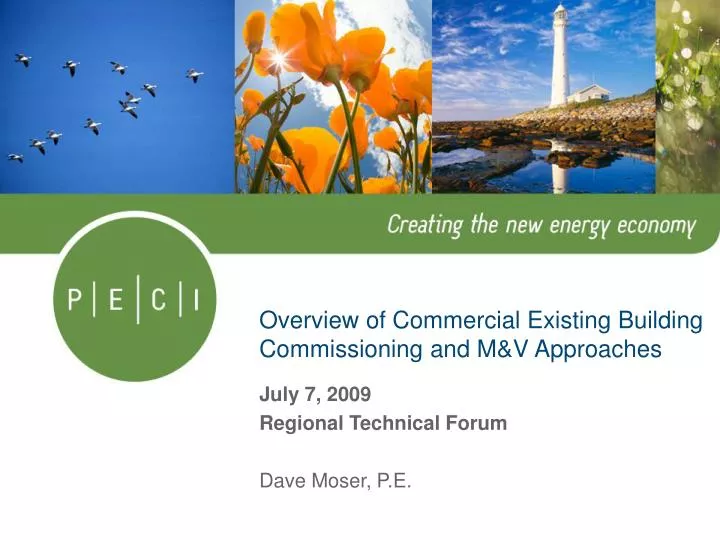 overview of commercial existing building commissioning and m v approaches