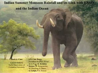 Indian Summer Monsoon Rainfall and Its Link with ENSO