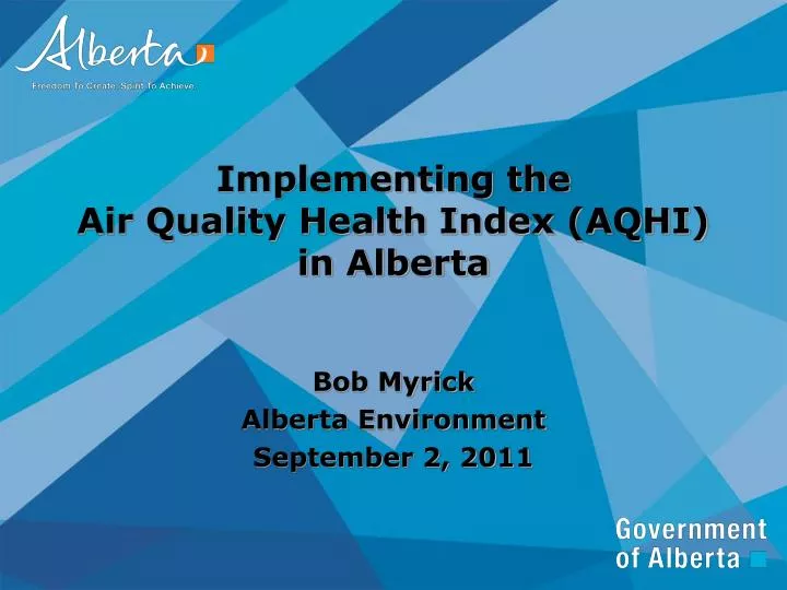 implementing the air quality health index aqhi in alberta