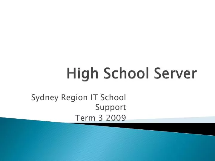 high school server