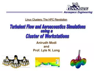 Anirudh Modi and Prof. Lyle N. Long 26th June, 2001