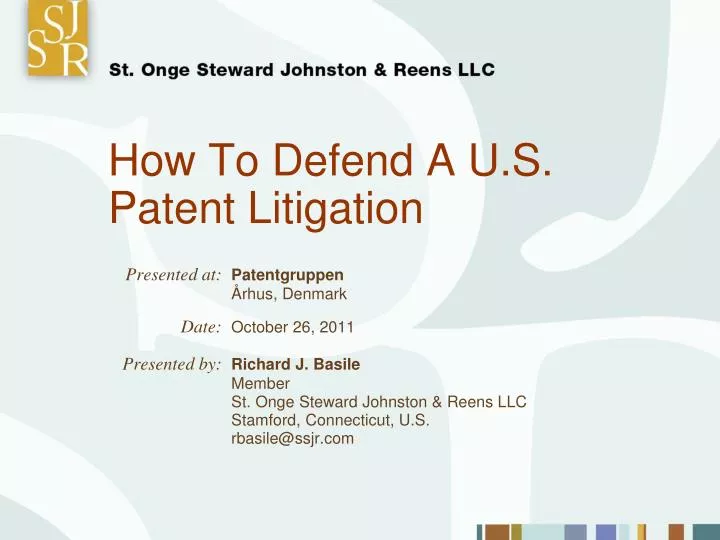 how to defend a u s patent litigation