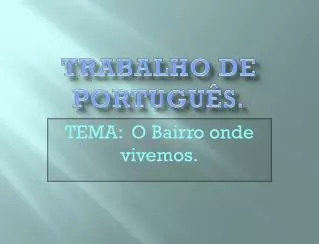 trabalho de portugu s