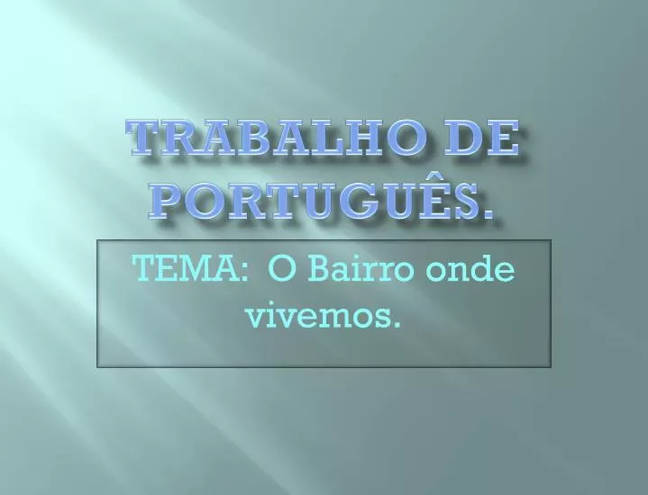trabalho de portugu s