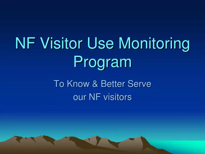 nf visitor use monitoring program
