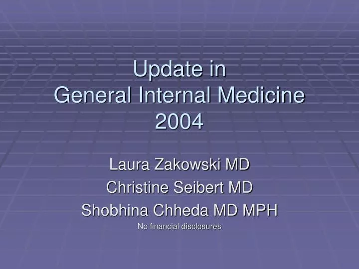 update in general internal medicine 2004