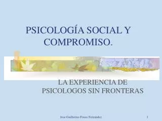 psicolog a social y compromiso