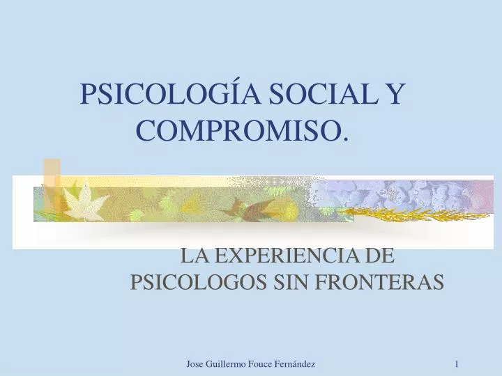 psicolog a social y compromiso