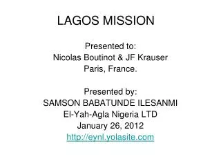 lagos mission