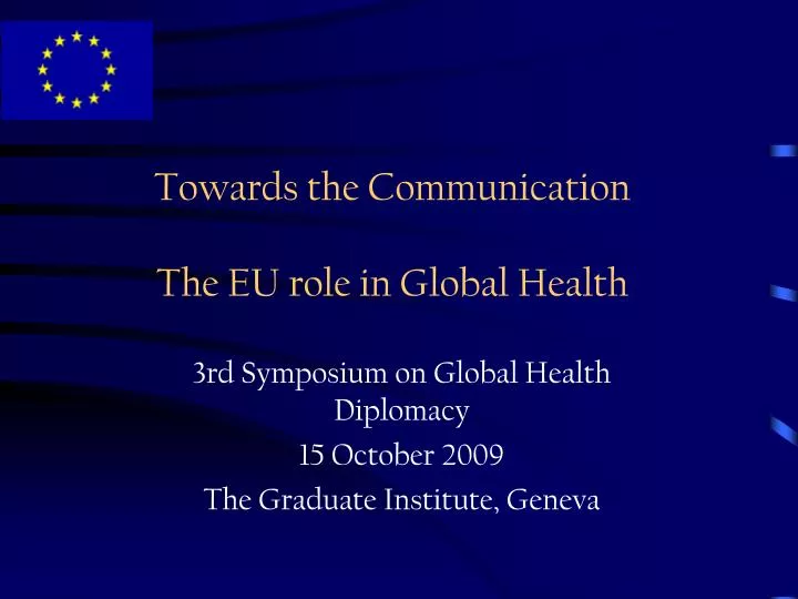 towards the communication the eu role in global health