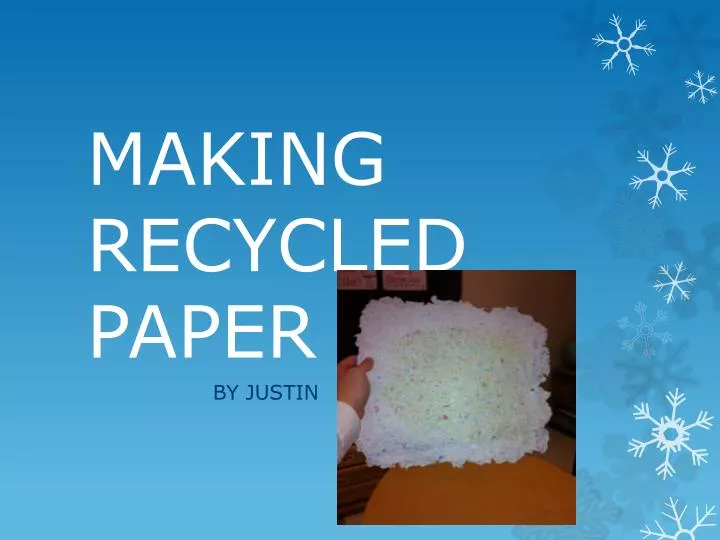 making recycled paper