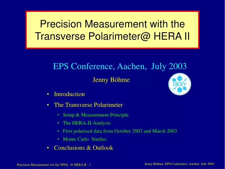 precision measurement with the transverse polarimeter@ hera ii