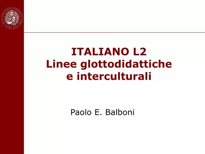 italiano l2 linee glottodidattiche e interculturali