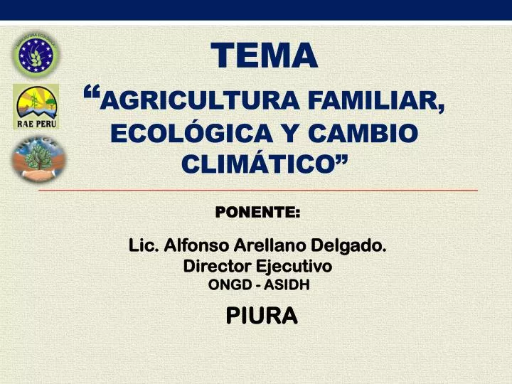 tema agricultura familiar ecol gica y cambio clim tico