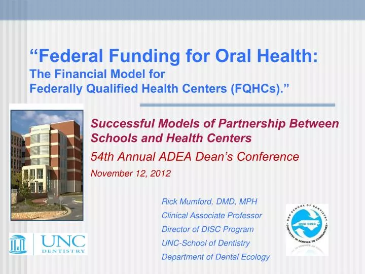 federal funding for oral health the financial model for federally qualified health centers fqhcs