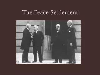 The Peace Settlement