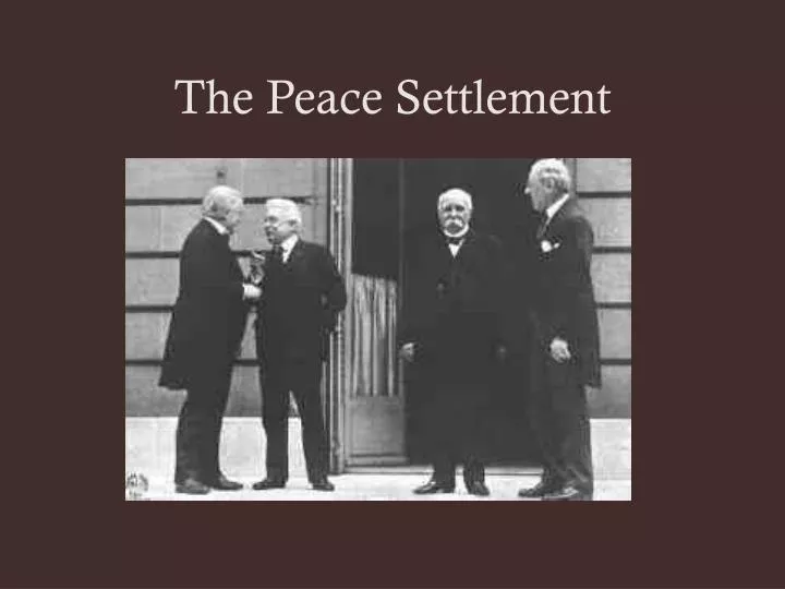 the peace settlement