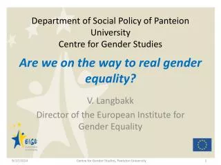 Department of Social Policy of Panteion University Centre for Gender Studies