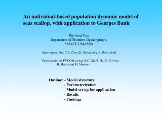 An individual-based population dynamic model of seas scallop, with application to Georges Bank
