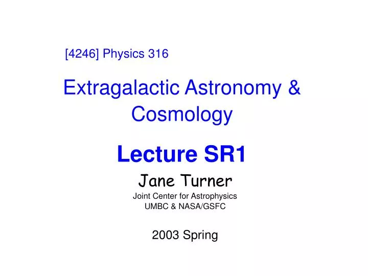 extragalactic astronomy cosmology lecture sr1