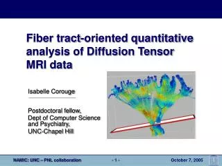 Fiber tract-oriented quantitative analysis of Diffusion Tensor MRI data