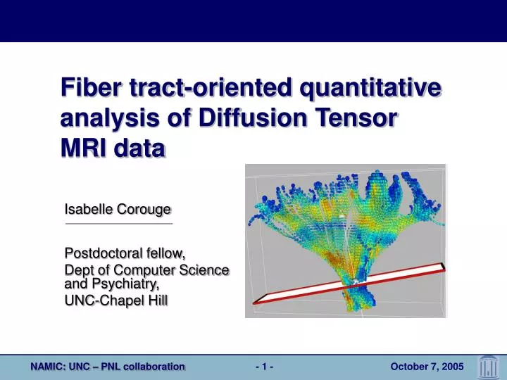 fiber tract oriented quantitative analysis of diffusion tensor mri data