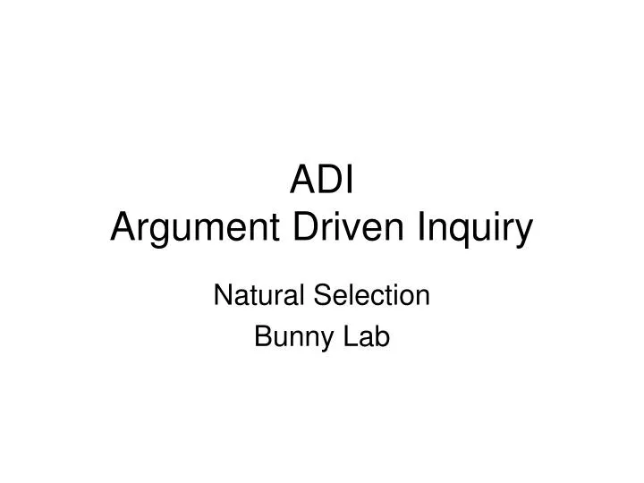 adi argument driven inquiry