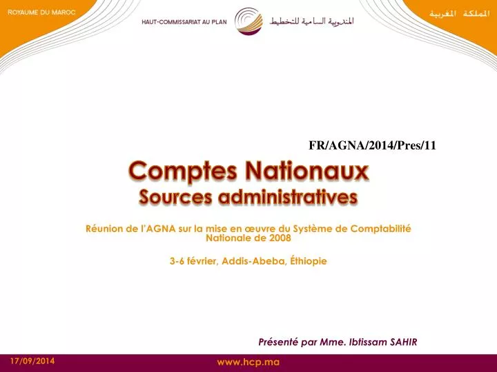 fr agna 2014 pres 11 comptes nationaux sources administratives