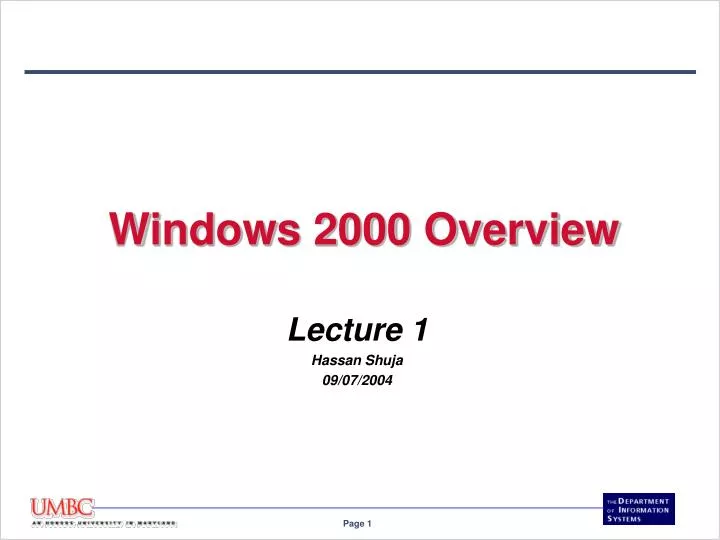 windows 2000 overview