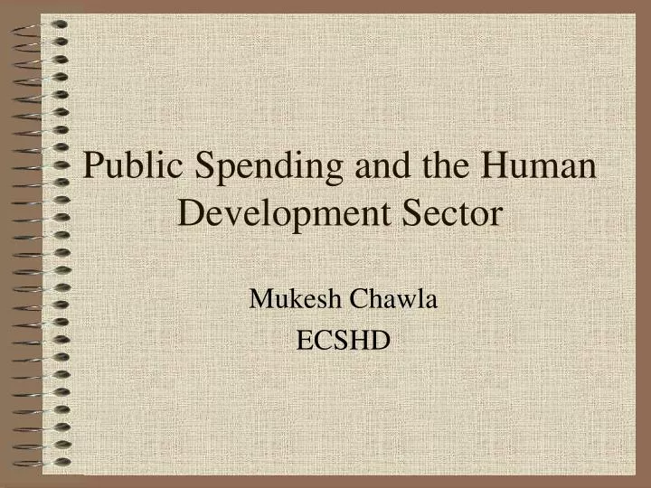 public spending and the human development sector