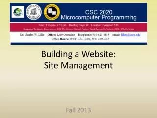 Building a Website: Site Management