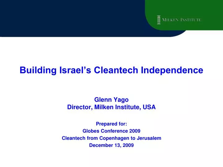 building israel s cleantech independence