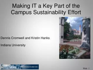 Making IT a Key Part of the Campus Sustainability Effort