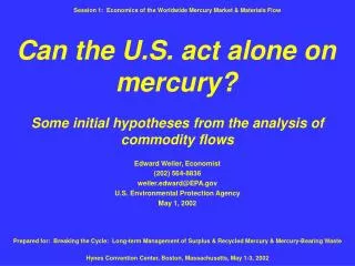Can the U.S. act alone on mercury?