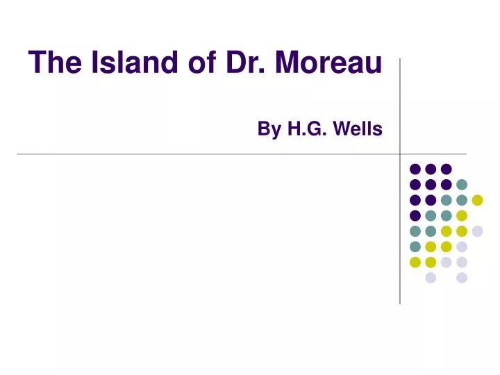 the island of dr moreau by h g wells