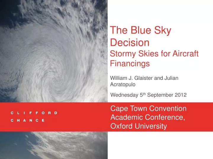 the blue sky decision stormy skies for aircraft financings