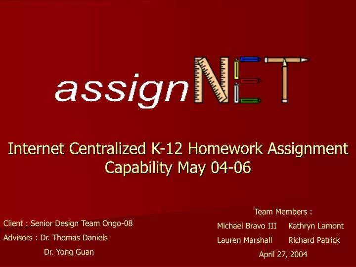 internet centralized k 12 homework assignment capability may 04 06