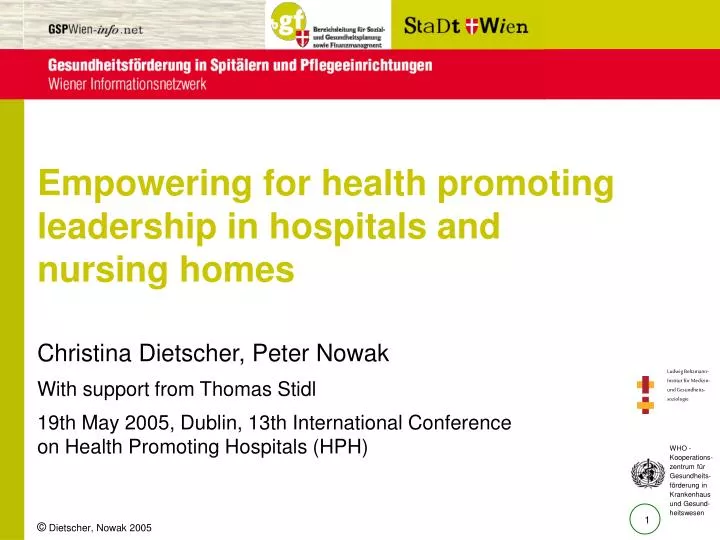 empowering for health promoting leadership in hospitals and nursing homes