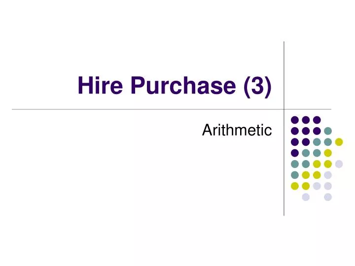 hire purchase 3