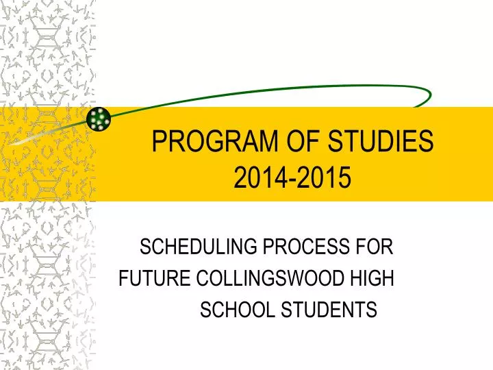 program of studies 2014 2015
