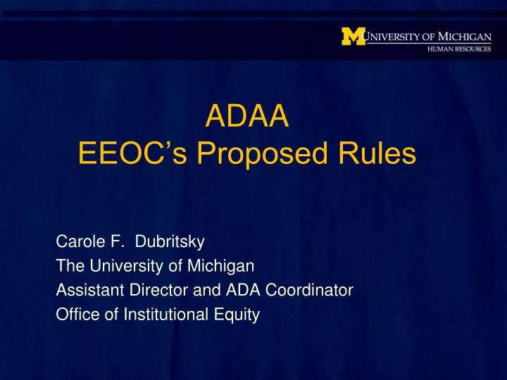 adaa eeoc s proposed rules