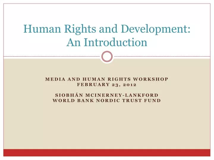 human rights and development an introduction