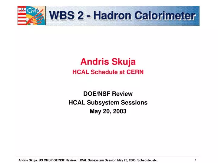 wbs 2 hadron calorimeter