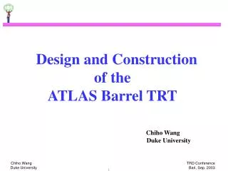 Design and Construction of the ATLAS Barrel TRT