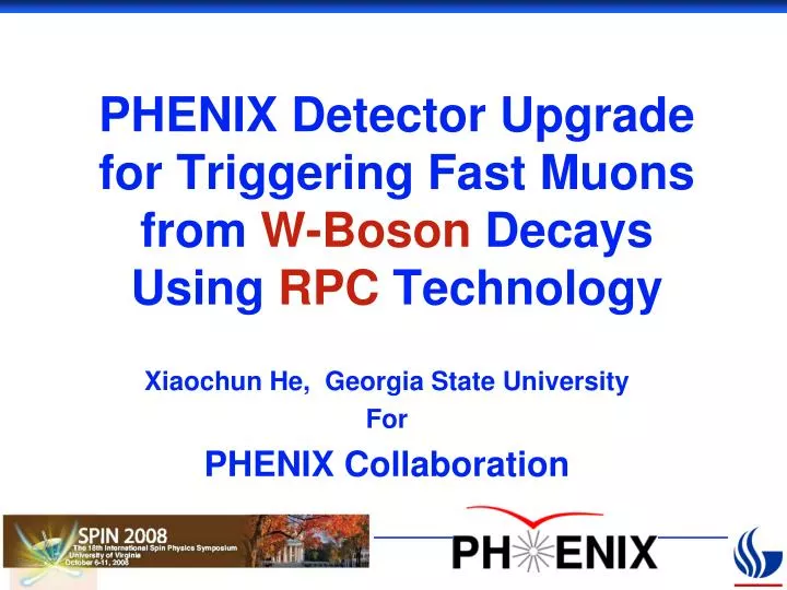 phenix detector upgrade for triggering fast muons from w boson decays using rpc technology