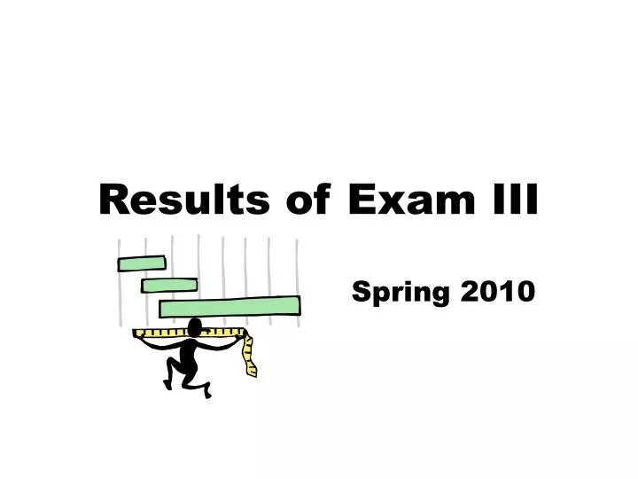 results of exam iii