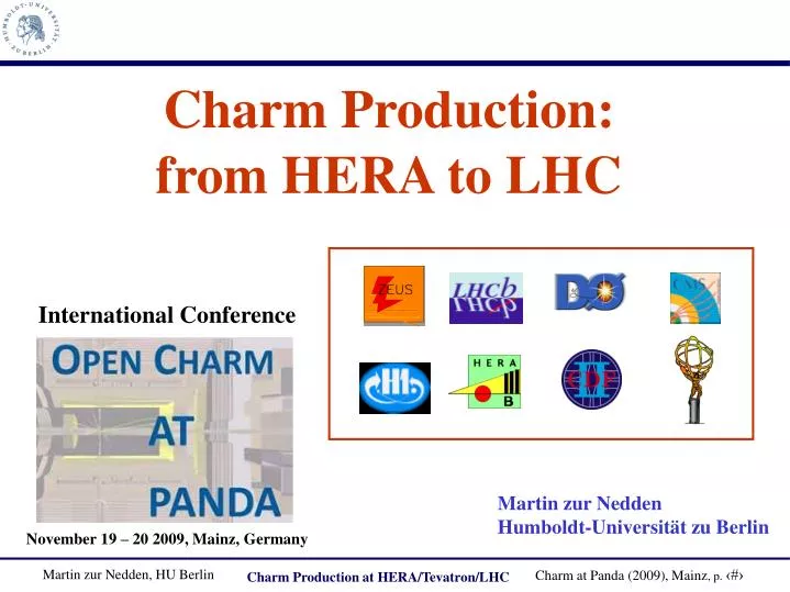 charm production from hera to lhc